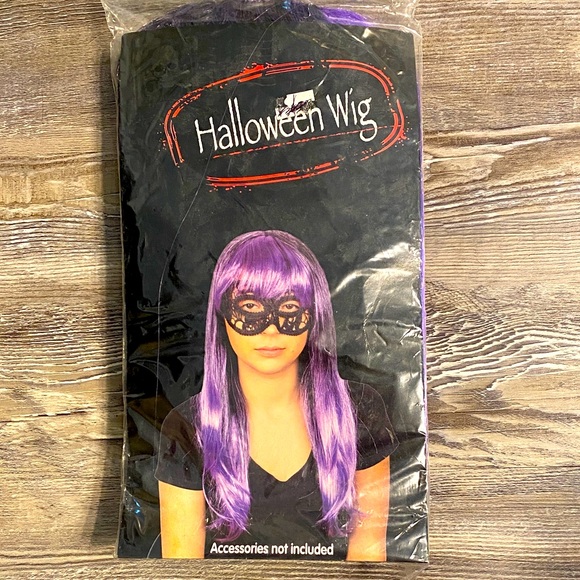 NIP KIDS 2 Tone Purple Halloween Wig w/ Bangs + NIP Wig Comb - Picture 1 of 5